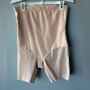 Honeylove sand tan nude SuperPower high-waisted sculpting shapewear shorts sz 1X
